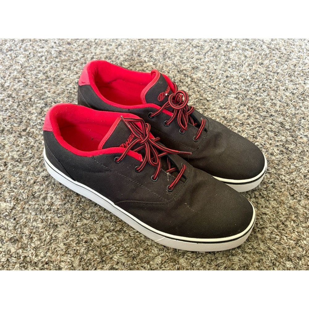 HEELYS MEN'S LAUNCH - BLACK CANVAS 771016 - Skate Shoes Size 13 Mens Black Red